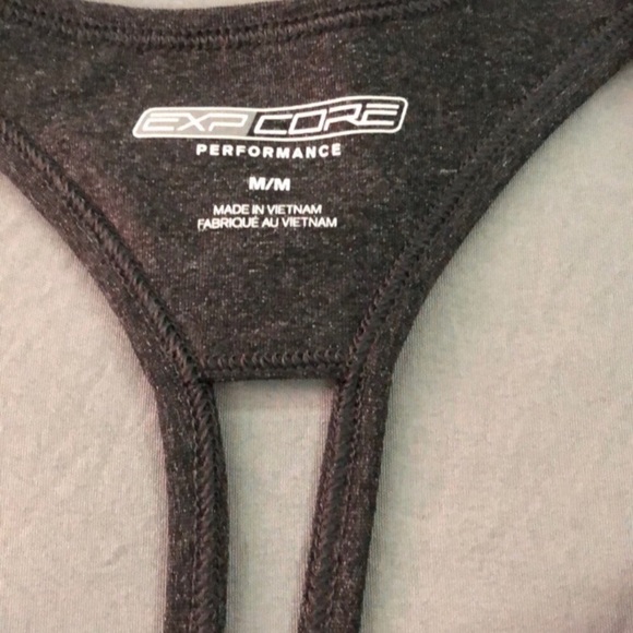 NWOT Express Performance Workout Racerback Tank Gray Pink Black Size Me… - Picture 2 of 7